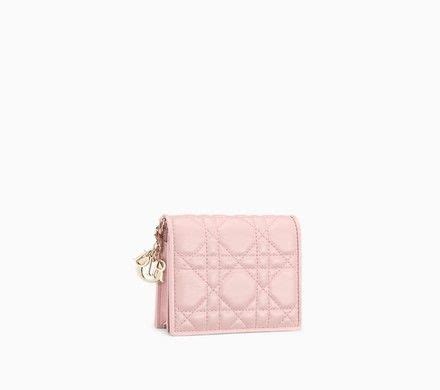 dior pink wallet|lady dior mini wallet.